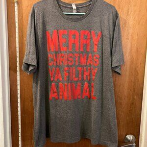 Size 2XL - Gray Short Sleeve "Home Alone" T-Shirt